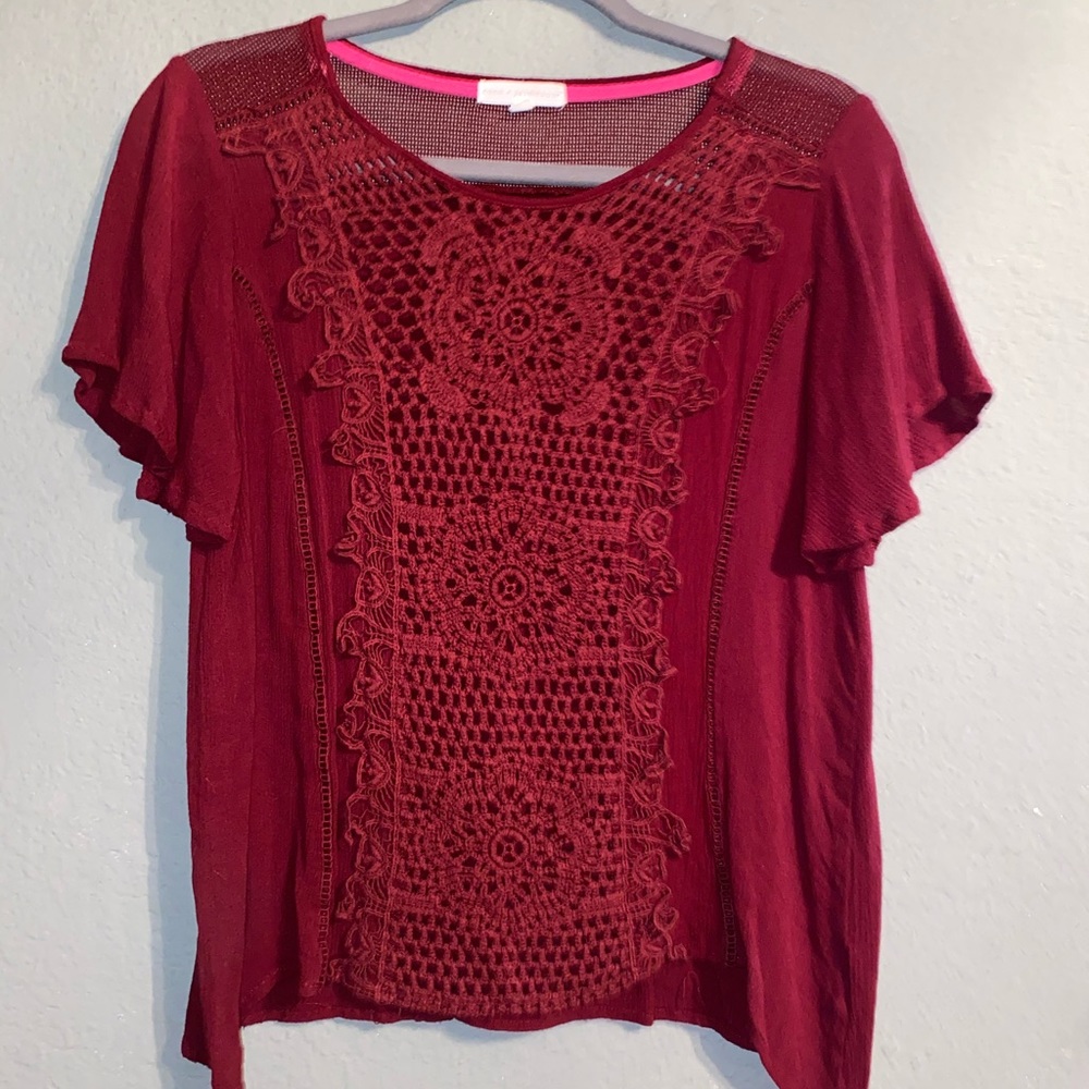 Coco + Jaimeson Maroon Blouse